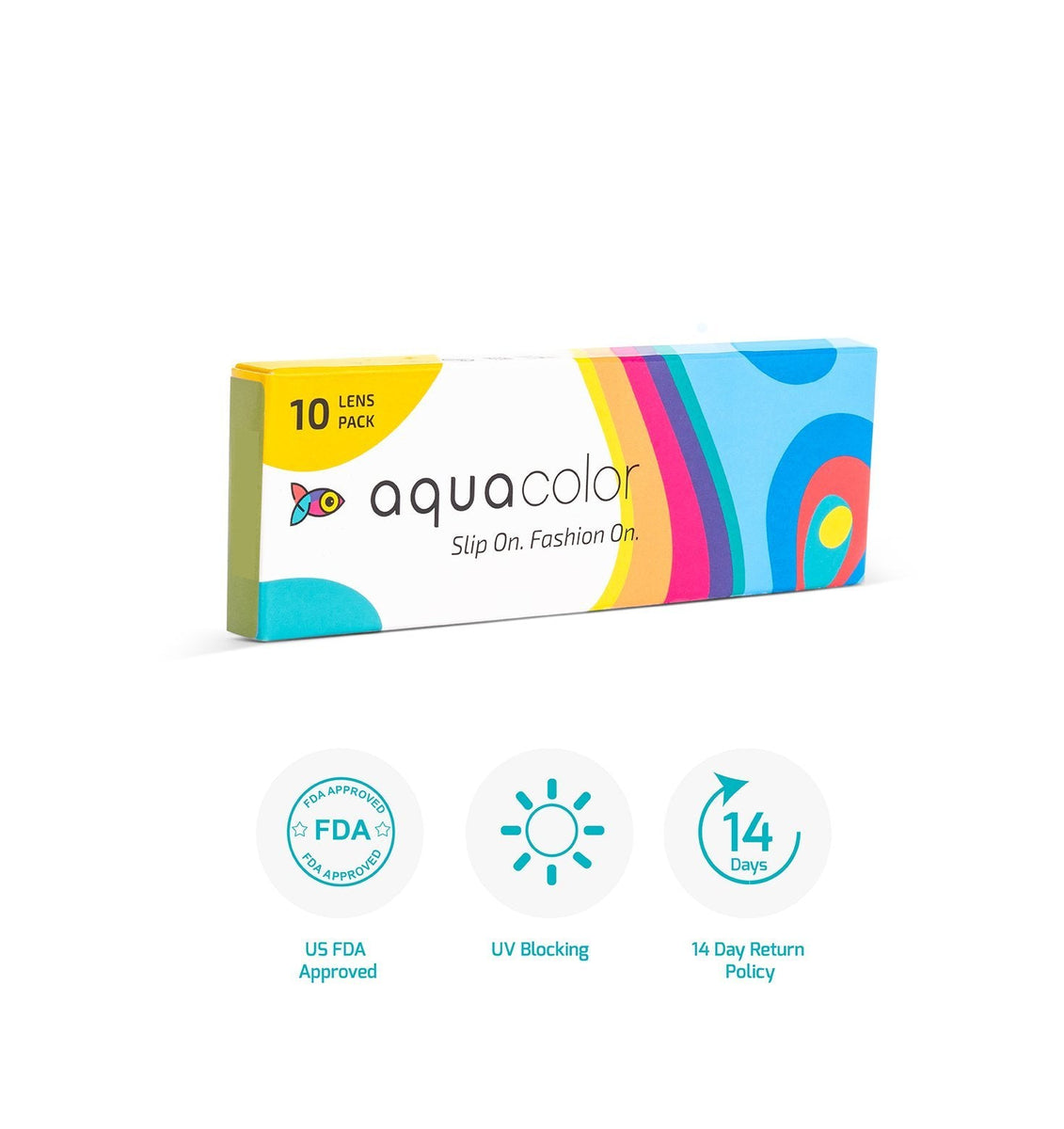 Aqualens 10 pairs of Coloured Daily Disposable Contacts Aqualens B2B